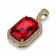Pandantiv rubin încrustat cu cristale semiprețioase - L